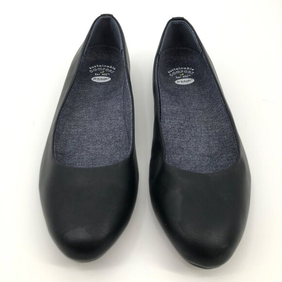 Dr Scholls Giorgie Ballet Flats Women 9.5M Black Memory Foam Slip-on Comfortable - Picture 2 of 7